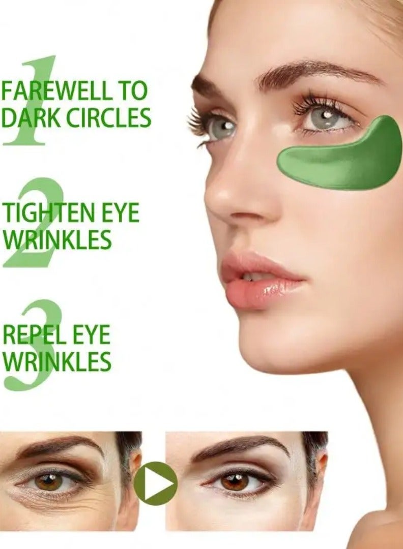 West&Month 30 Pcs Seaweed Firming Eye Mask Improving Eye Bags Dark Eye Circles Under Eye Gel Pads with Collagen Hyaluronic Acid Under Eye Masks Eye Pads  Fade Fine Lines Around Eyes Dark Circles Hydrating Moisturizing Eye Mask - Image 4