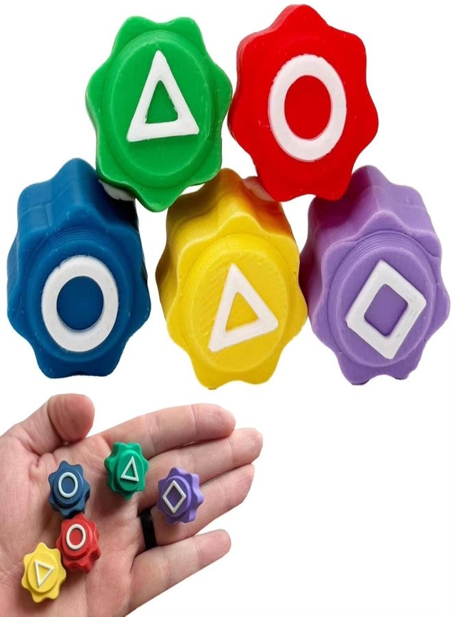 MAPA PLAY Plastic Gonggi Korean Traditional Game Set 5 Stones with Storage Case Fun Indoor Outdoor Activity Toy for Kids and Family (Without Case-Multicolor) - Image 3