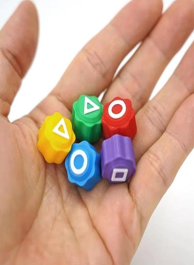 MAPA PLAY Plastic Gonggi Korean Traditional Game Set 5 Stones with Storage Case Fun Indoor Outdoor Activity Toy for Kids and Family (Without Case-Multicolor) - Image 5
