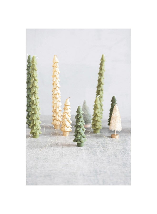 Creative Co-op شموع عمودية على شكل شجرة بدون رائحة من كرييتف كوبر، دائمة الخضرة، مجموعة مغلّفة من 2 - Image 2