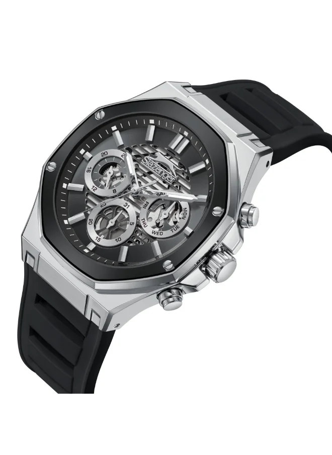 Slazenger Men's Multi Function Display Watch With Black Silicone Strap - SL.9.2390.2.01