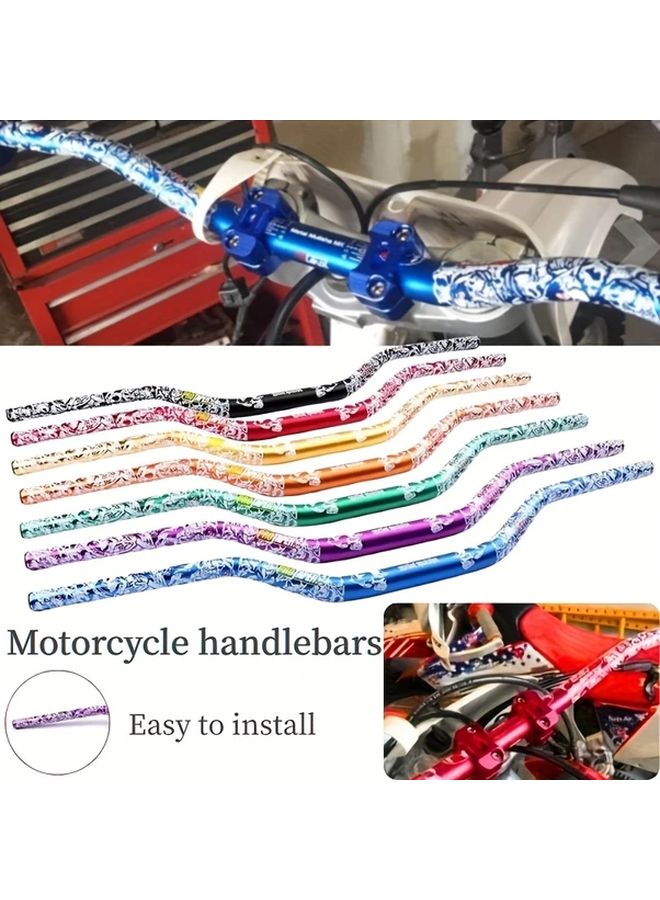 Red Universal 1 1/8 28mm Handlebar Set for Motorcycles Dirt Bikes ATVs - Image 1