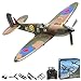 volantexrc RC Plane Spitfire Fighter 4CH Remote Control Airplane RTF with Aileron Gyro Aerobatics 3 Modes to Fly Hobby Radio Controlled Warbird Aircraft for Adults BeginnersGreen - Image 2
