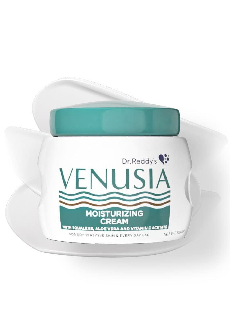 VENUSIA Dr Reddy'S Moisturizing Cream Body and Face Cream For Dry To Very Dry Skin With Aloe Vera Vitamin E And Squalene Upto 24 Hrs Hydration Non Comedogenic Non Greasy 100G - Image 1