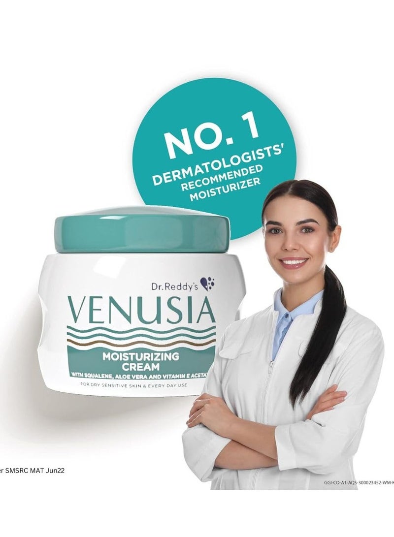 VENUSIA Dr Reddy'S Moisturizing Cream Body and Face Cream For Dry To Very Dry Skin With Aloe Vera Vitamin E And Squalene Upto 24 Hrs Hydration Non Comedogenic Non Greasy 100G - Image 2