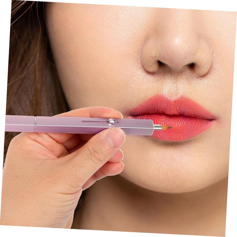 فرشاة أحمر شفاه مزدوجة الرأس قابلة للسحب للسيدات، فرشاة كونسيلر قابلة للسحب لتطبيق مرطب الشفاه، مناسبة للسفر والاستخدام اليومي - Image 5
