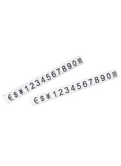 MECCANIXITY Adjustable Removable Mini Cube Price Tag Display Number Letter Price Label Stand Block Kit For Shop Counter Black On Clear,6.3X9Mm,14 Sets  - Image 1