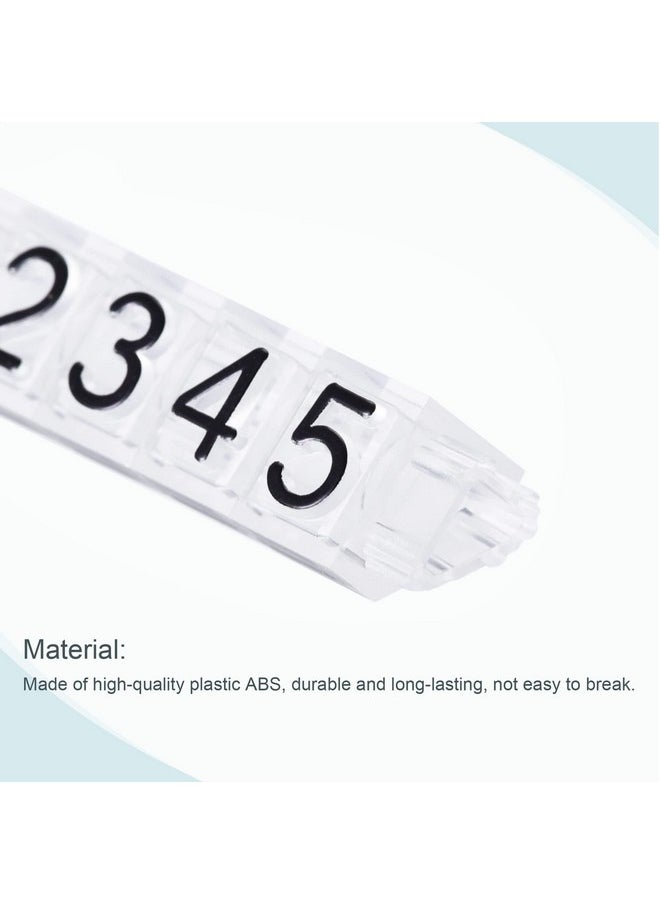 MECCANIXITY Adjustable Removable Mini Cube Price Tag Display Number Letter Price Label Stand Block Kit For Shop Counter Black On Clear,6.3X9Mm,14 Sets  - Image 4