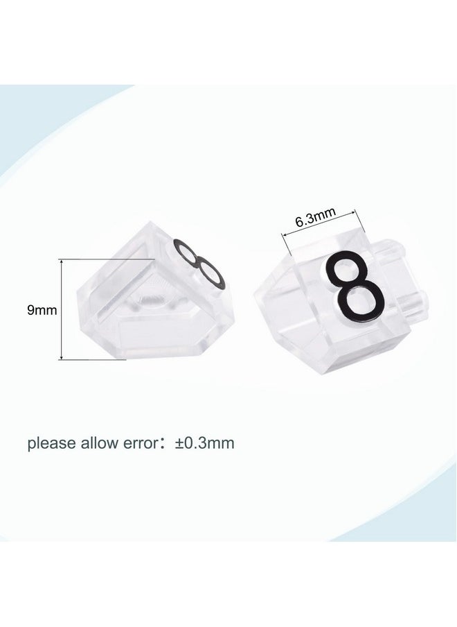 MECCANIXITY Adjustable Removable Mini Cube Price Tag Display Number Letter Price Label Stand Block Kit For Shop Counter Black On Clear,6.3X9Mm,14 Sets  - Image 3