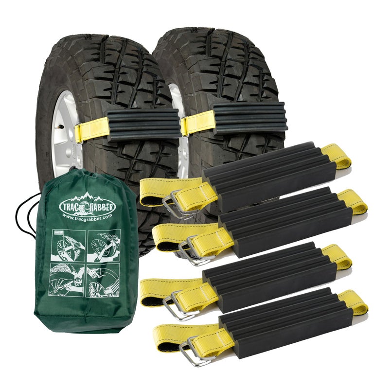 TRACGRABBER Tire Traction Device for Trucks Large SUVs Set of 4 Made in the USA Anti Skid Emergency Tire Straps to Get Unstuck from Snow Mud Sand Snow Traction Mat or Tire Chain Alternative - Image 2