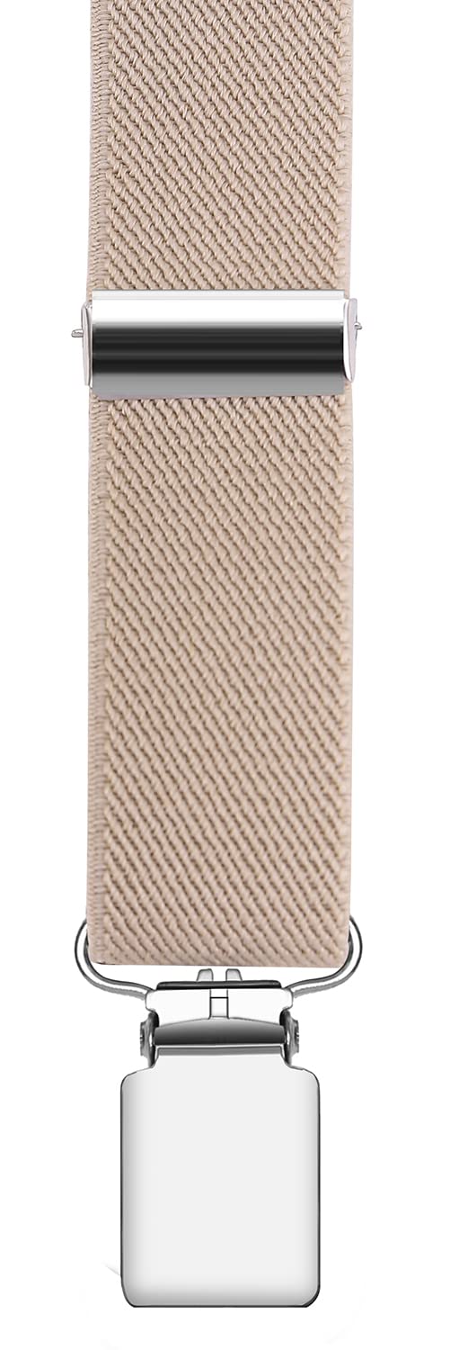 Pzle Boys' Suspenders and Bow Tie Set Adjustable Elastic 30 Inches Khaki - Image 3