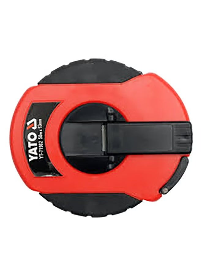 Yato Measuring Tape Steel Blade 50Mx13mm ABS case Hanger Card YT-71562 Red/Black