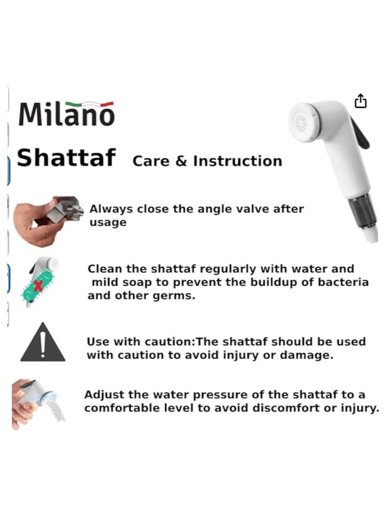 i diD Multi-functional Toilet Bidet with Holder and Connection Cable – Perfect for cleaning baby diapers and personal hygiene. It features a modern and sleek design in white, adding a touch of simplicity and beauty to your bathroom. It offers easy and convenient installation, ensuring comfort and efficient use. Whether you're looking for a safe product to clean baby diapers or for personal use, this bidet provides the ideal solution for hygiene and freshness with the highest level of quality and comfort - Image 3