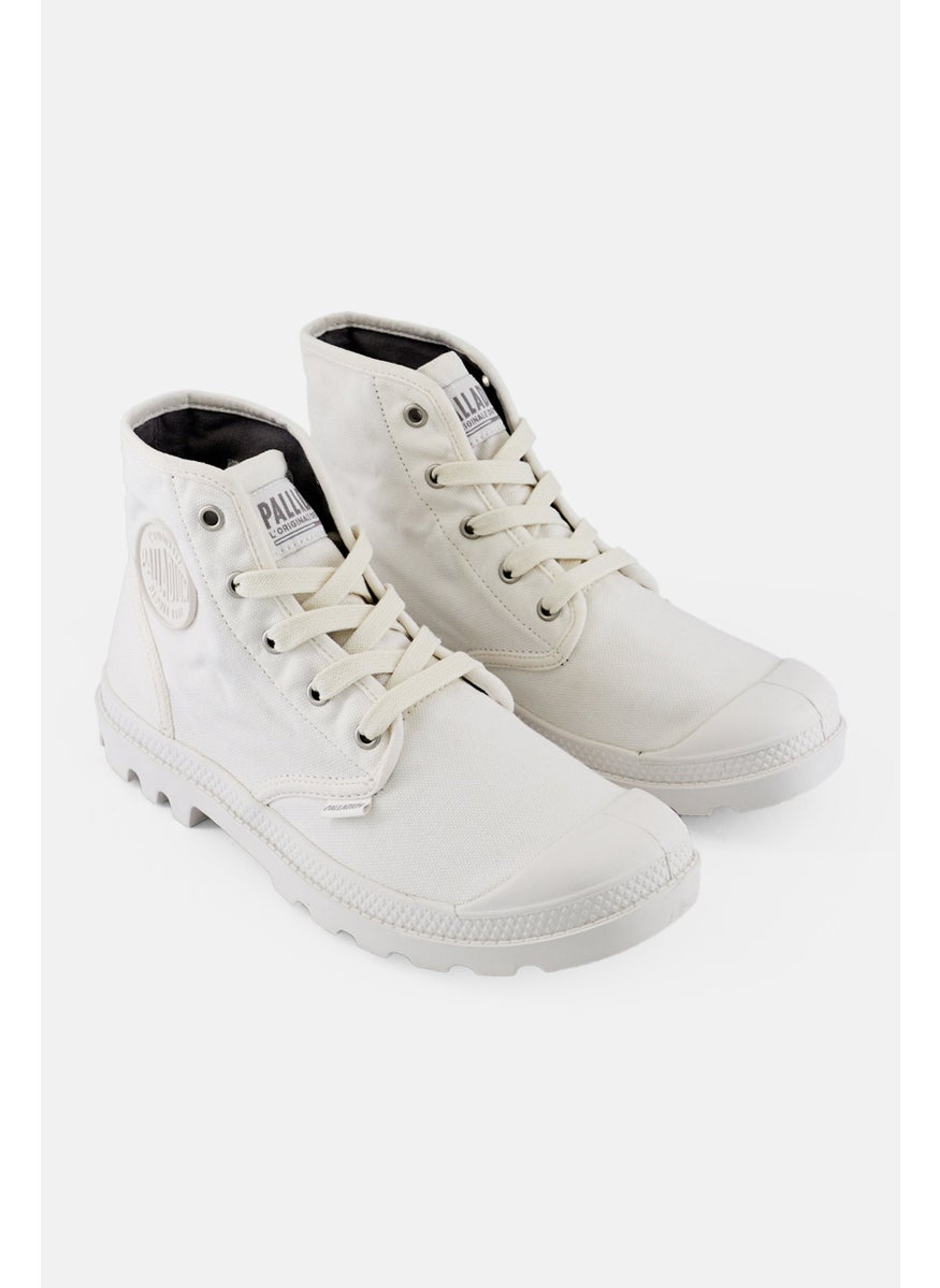 PALLADIUM Women Pampa Hi Lace Up Closed Toe High Cut Boots, White  - Image 1