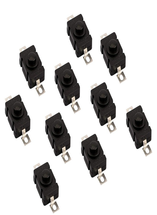 AVS COMPONENTS مكونات AVS (عبوة من 10) مفتاح ضغط ثنائي الأطراف يعمل باللمس، 260 فولت تيار مستمر، 1.5 أمبير، تشغيل/إيقاف، قفل ذاتي، ملحقات إلكترونية يمكنك تركيبها بنفسك - Image 1