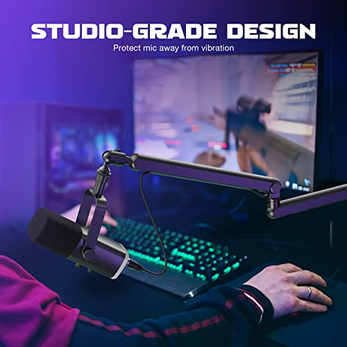 FIFINE ذراع ميكروفون FIFINE، ذراع ميكروفون قابل للتعديل بملف منخفض مع مشبك تثبيت على المكتب، محول براغي، إدارة كابلات، لبث البودكاست واستوديو الألعاب-BM88 - Image 3