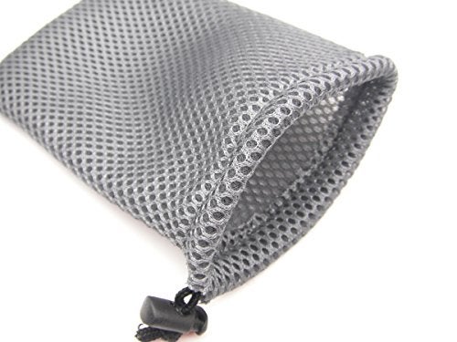 ALL in ONE 6pcs Grey Nylon Mesh Drawstring Bag Pouches for Mini Stuff Cellphone Mp3 10x15cm (4x6 Inch) - Image 3