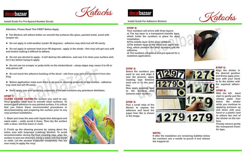 decalbazaar ملصق أرقام 6 بوصات فينيل عاكس أخضر (مجموعة 2) ، (رمز 27) - Image 4