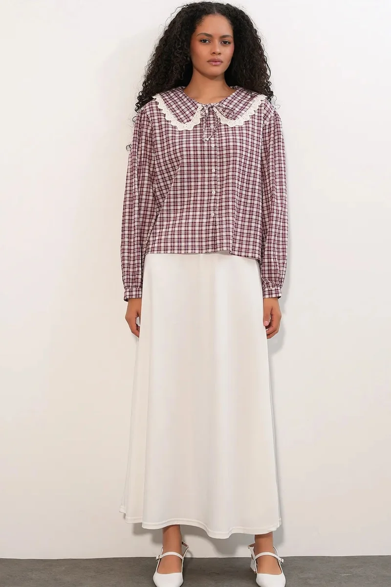 بيغ دارت BDART Women's Plaid Viscose Poplin Shirt
