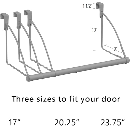 HOLDN’ STORAGE Over The Door Hanger - Door Rack Hangers for Clothes - Space Saving Designed for Bedroom & Bathroom - Ideal for Clothes & Towels - Drying Rack, Gray - Image 5