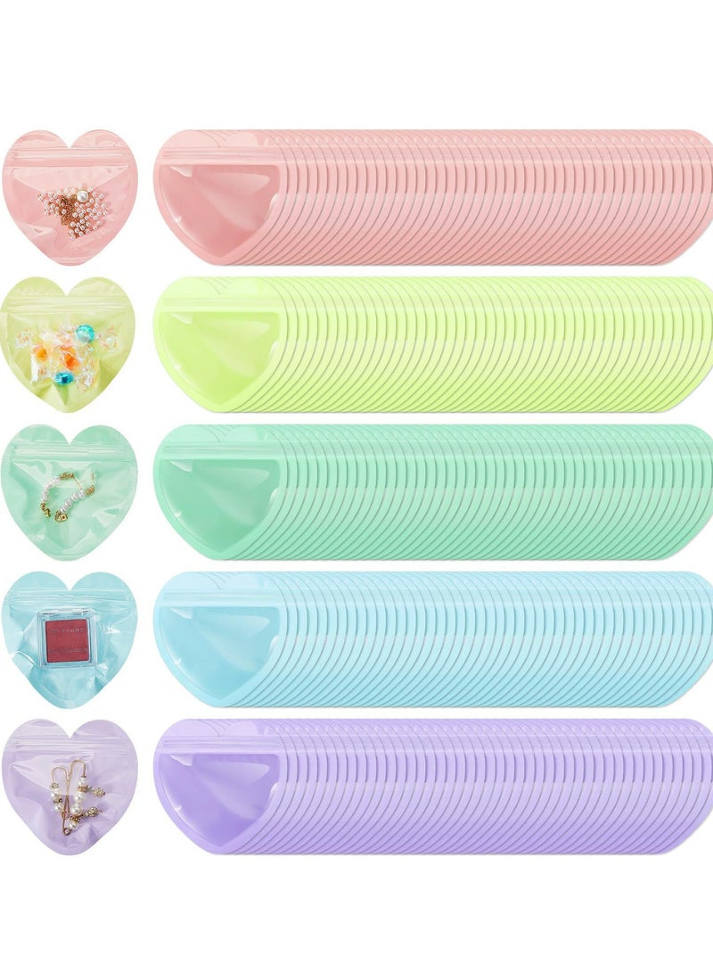 20 love packaging bags small jewelry bags transparent reusable sealable bags cute snack bags suitable for wedding birthday Halloween Valentine's Day and other holiday party gift supplies packaging