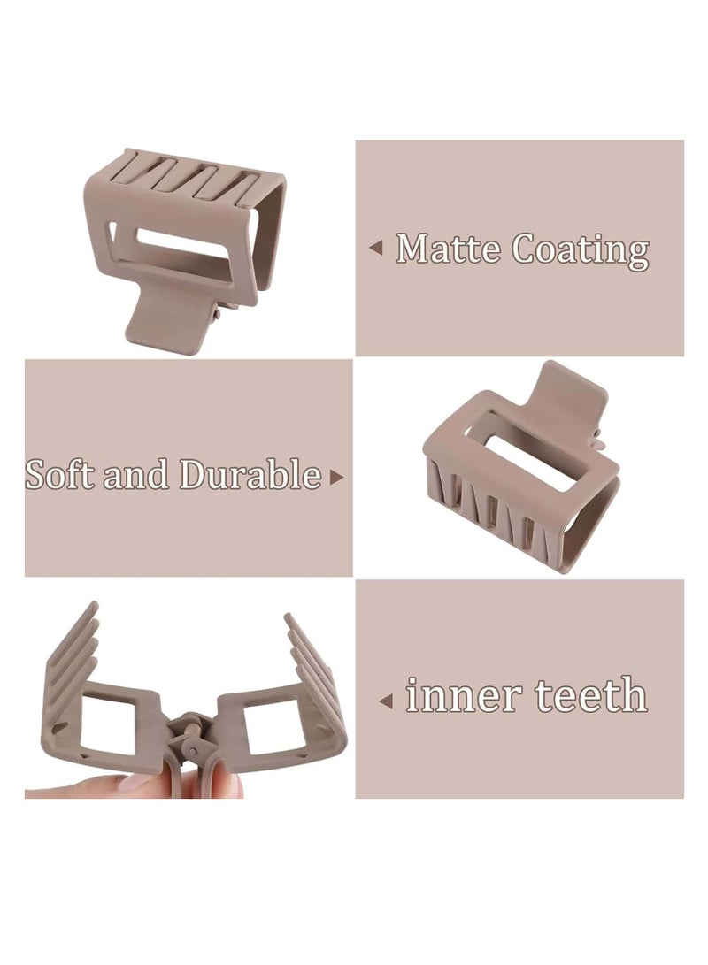 ميتوي 8 حزم مشبك شعر كليب للنساء والفتيات-عقد قوي عدم الانزلاق الفك كليب للشعر القصير رقيقة وطويلة سميكة الشعر (ألوان محايدة) - Image 4