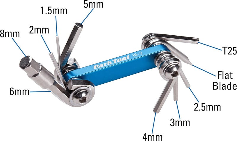 Park Tool IB-2 I-Beam Mini Fold-up Hex/Screwdriver/Torx Set - Image 2