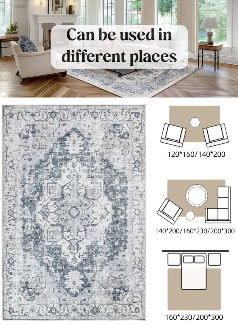 CHU DAI Luxury Area Rug Soft Touch Carpet Grey Multi for Kitchen Living Room Bedroom Dining Room - Image 2