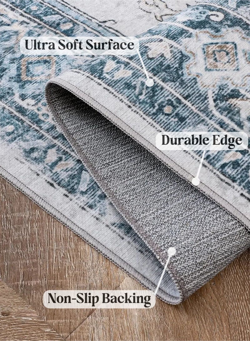 CHU DAI Luxury Area Rug Soft Touch Carpet Grey Multi for Kitchen Living Room Bedroom Dining Room - Image 5
