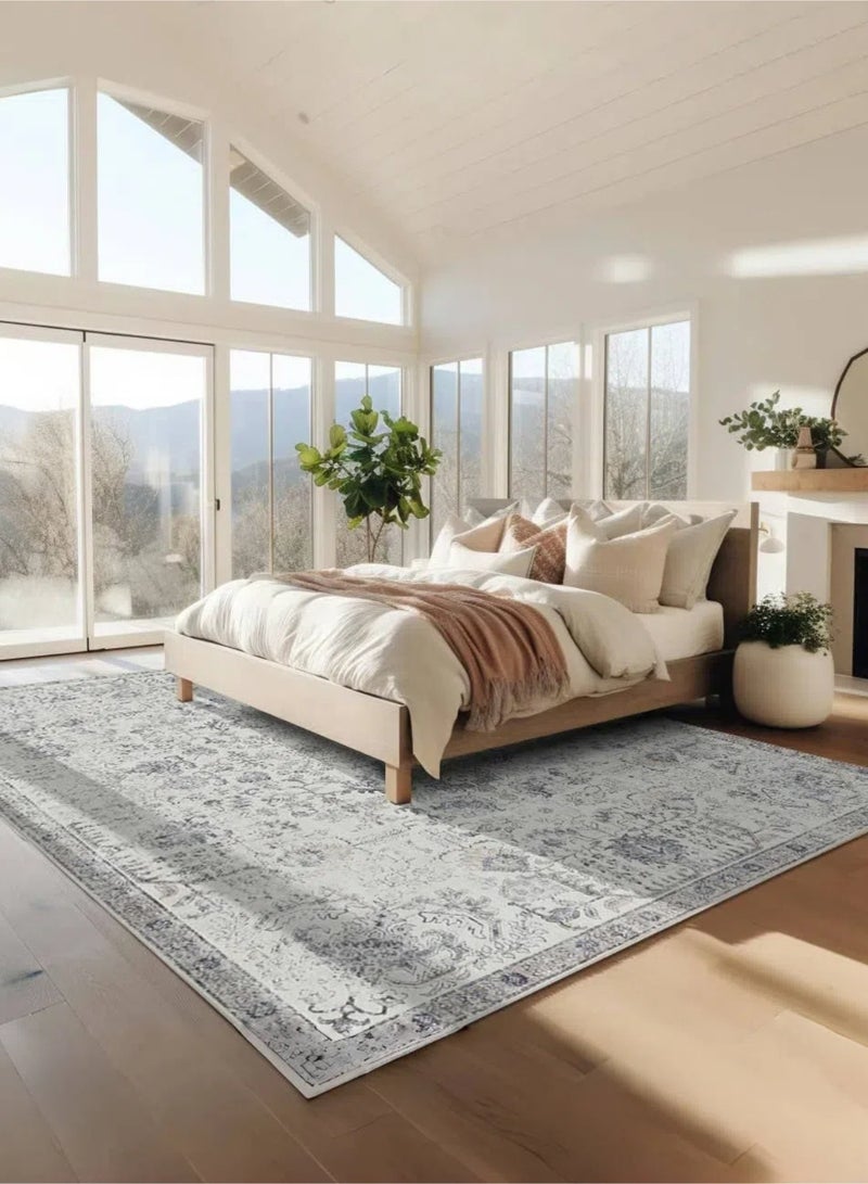 CHU DAI Luxury Area Rug Soft Touch Carpet Grey Multi for Kitchen Living Room Bedroom Dining Room - Image 4