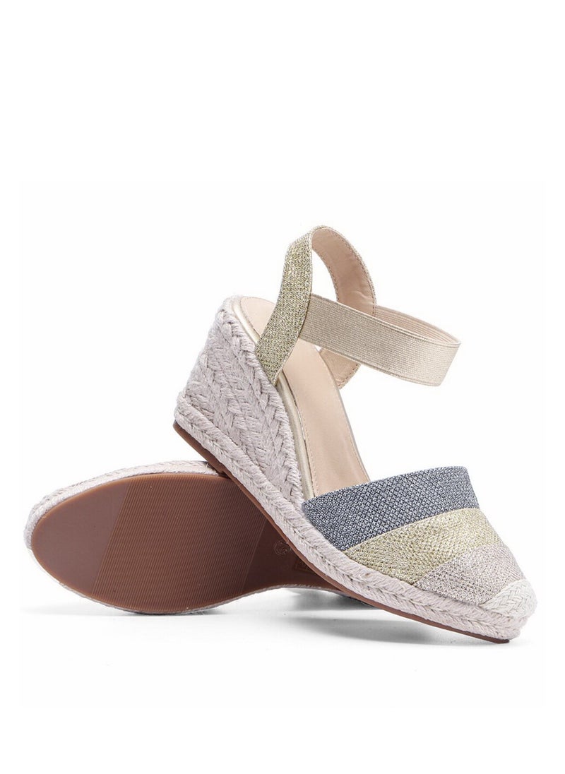 Generic Elastic Strap  Espadrille Wedges  - Image 3