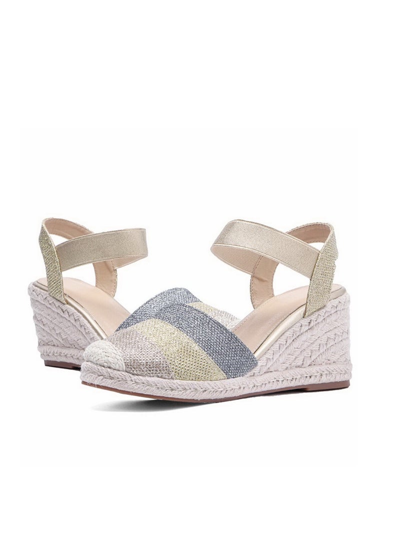 Generic Elastic Strap  Espadrille Wedges  - Image 2