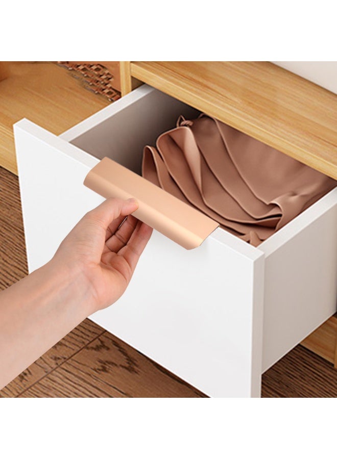 6 Pcs Cabinet Pulls Cabinet Hardware Hidden Finger Pull Handles Kitchen Door Pulls (Gold) - Image 4