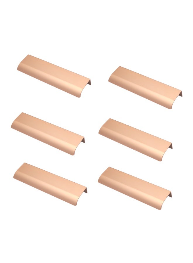 6 Pcs Cabinet Pulls Cabinet Hardware Hidden Finger Pull Handles Kitchen Door Pulls (Gold) - Image 2