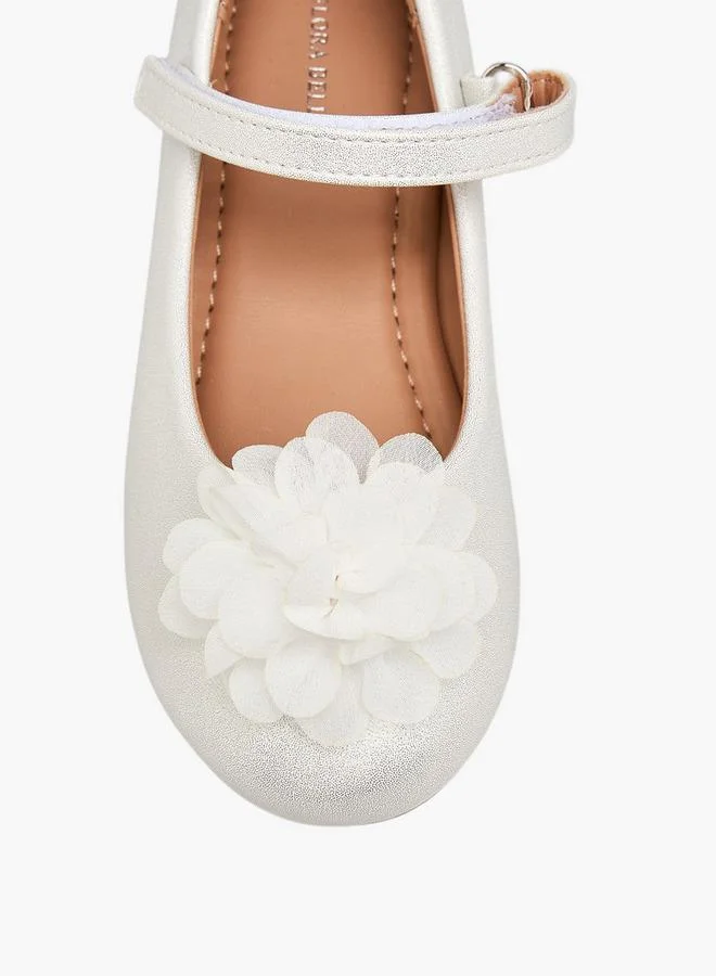 Flora Bella By Shoexpress WHITE Flora Bella Girls Floral Embellished Mary Jane Shoes for Women | Best Price UAE