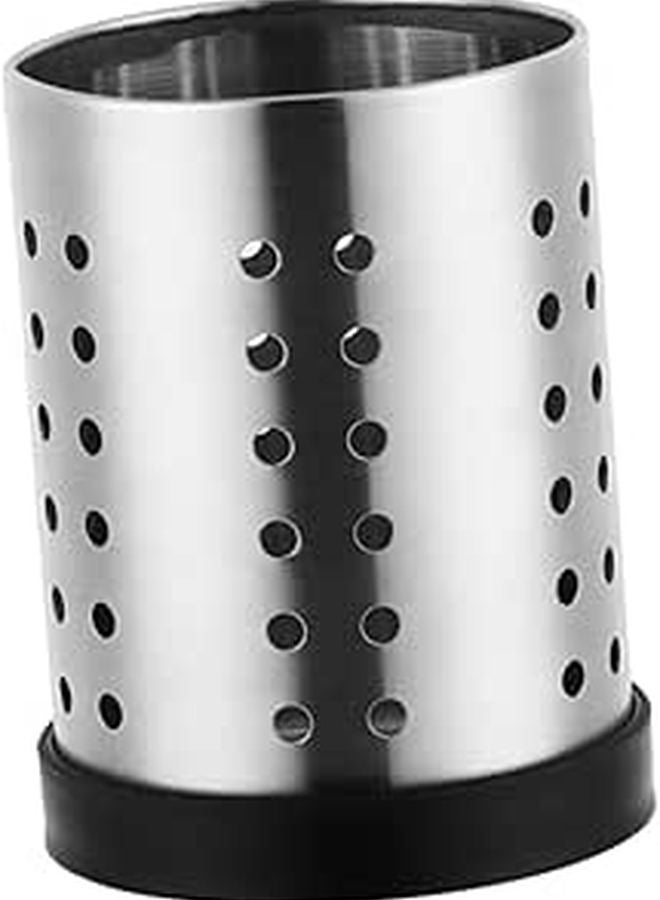 Stainless Steel Chopsticks Holder with Removable Waterproof Base Utensil Drying Rack Organizer - Image 1