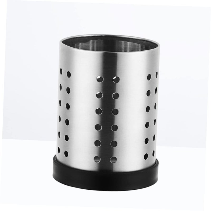 Stainless Steel Chopsticks Holder with Removable Waterproof Base Utensil Drying Rack Organizer - Image 4