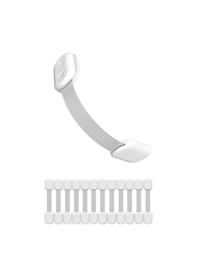 Eco-Baby Safety Cabinet Proofing For Babies 3M Adhesive Baby Proofing Straps Refrigerator Lock Straps Child Proof Locks For Cabinet Toilet Seatcupboarddoor With Easy Installation (12 Pack) - Image 1