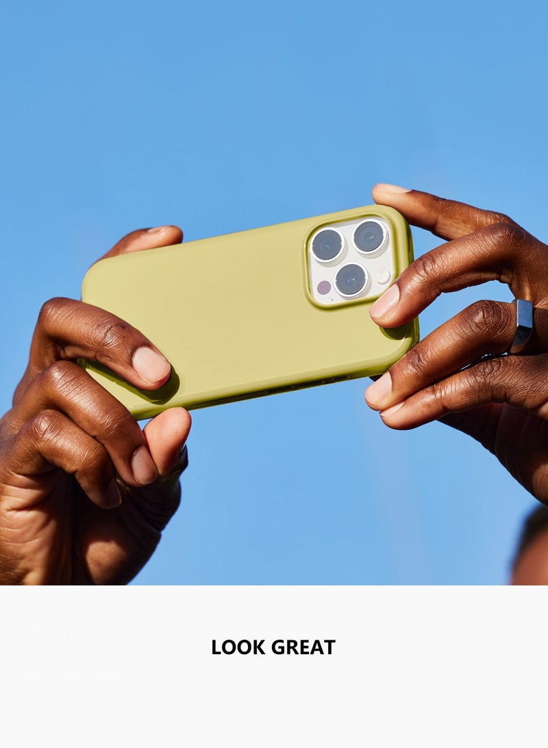 Wtech Apple iPhone 16 Pro Max 5G 2025 Super Slim, Skinny Seam Like Hard Shell PC Magsafe, Rised Lips Corner Protection Case Cover (MCMPMN) - Pastel Yellow - Image 3