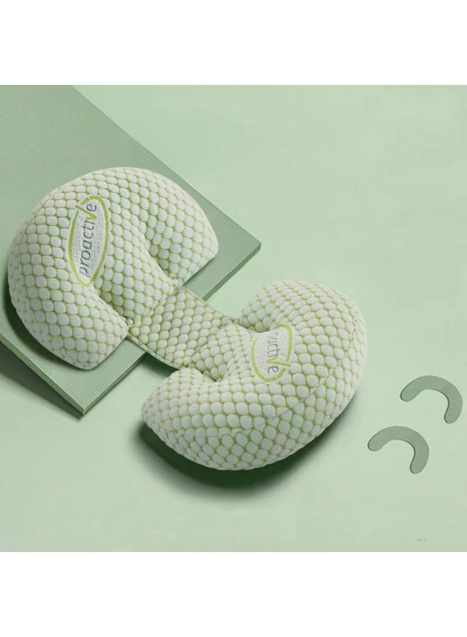 HOMESTAR Pregnancy Pillows for Sleeping, Maternity Pillow for Pregnant Women, Support Pregnancy Pillows, Feeding Baby Side Sleeping Pillow, Adjustable, for Support Back Belly Green - Image 3