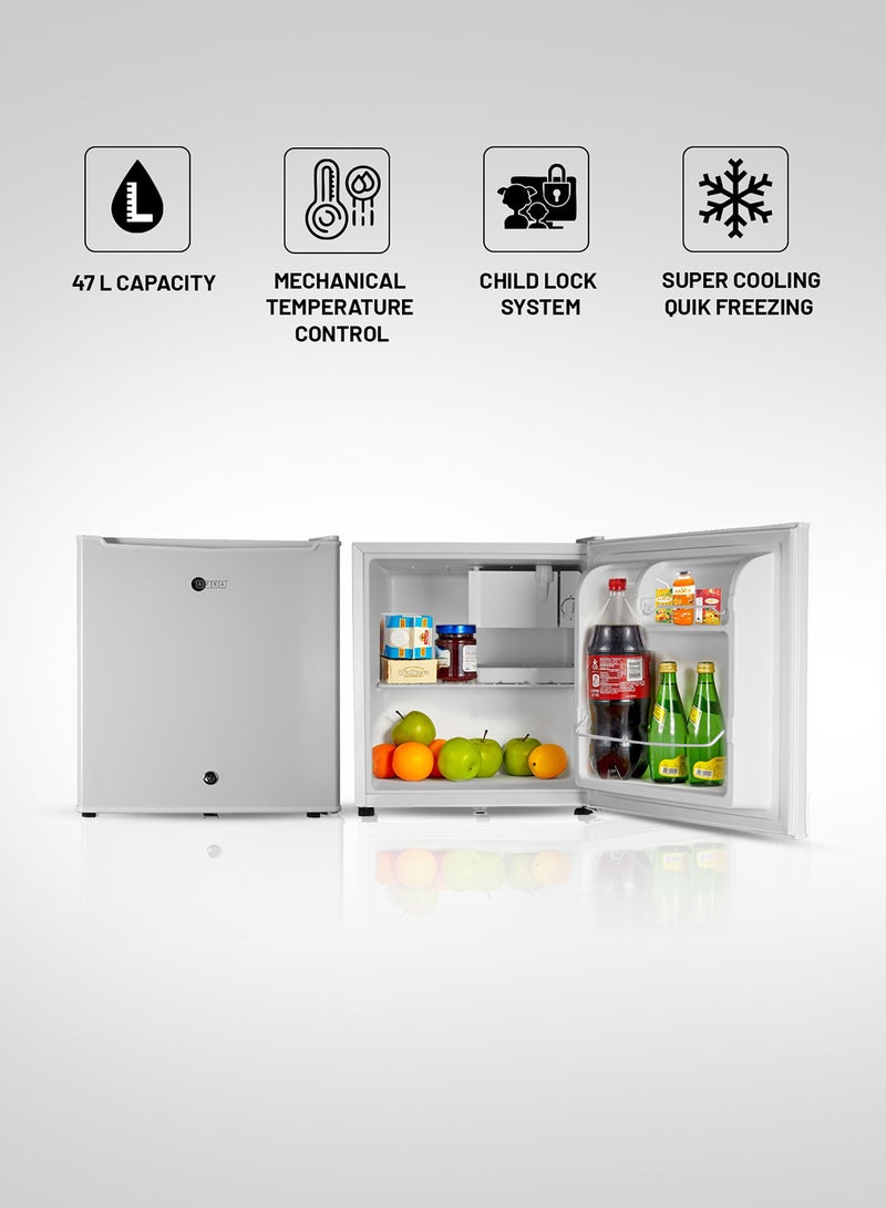 AFRA Single Door Refrigerator with Strong Compressor & Steel Wire Shelves | 47L Capacity | Mechanical Temperature Control, Child Lock, Low Noise | 2-Year Warranty - Image 1