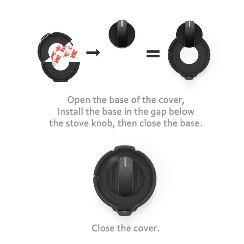 Cypropid Kitchen Stove Knob Covers, Baby Safety Gas Stove Knob Covers, Protection Locks for Child Proofing - 5 Pack - Image 4