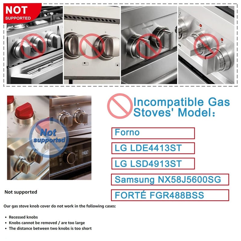 Cypropid Kitchen Stove Knob Covers, Baby Safety Gas Stove Knob Covers, Protection Locks for Child Proofing - 5 Pack - Image 2