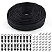 Renashed 3 Nylon Coil Zipper 10 Yards Zipper Roll for Sewing Nylon Coil with 20pcs Black Sliders and 30pcs Zippers Stops for DIY Sewing Tailor Crafts Bages Black 10Yards - Image 2
