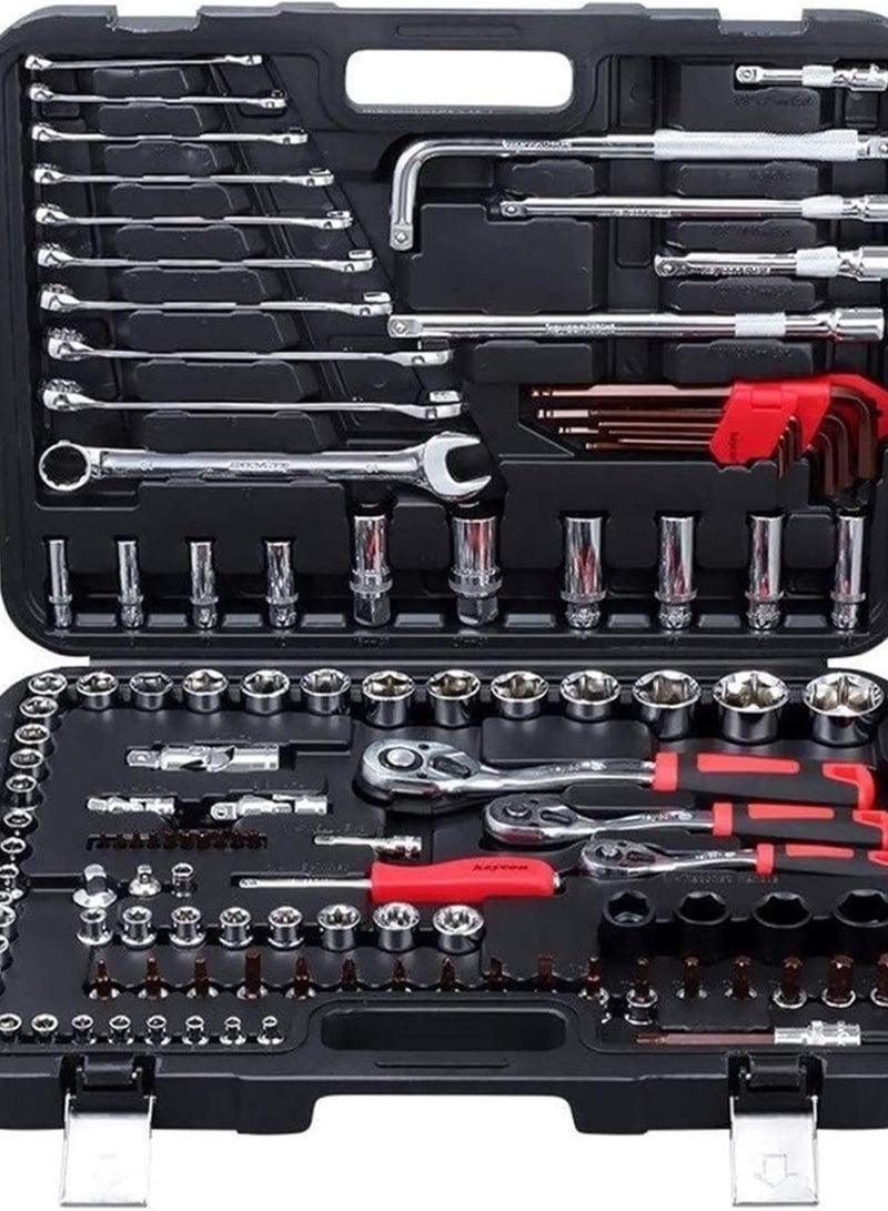GGOOT Home 120pcs Socket Set Car Repair Tool Auto Hand Tool Kit Ratchet Set Torque Wrench Chrome Vanadium Steel Auto Tools Hardware Tool Kits Tools  - Image 1