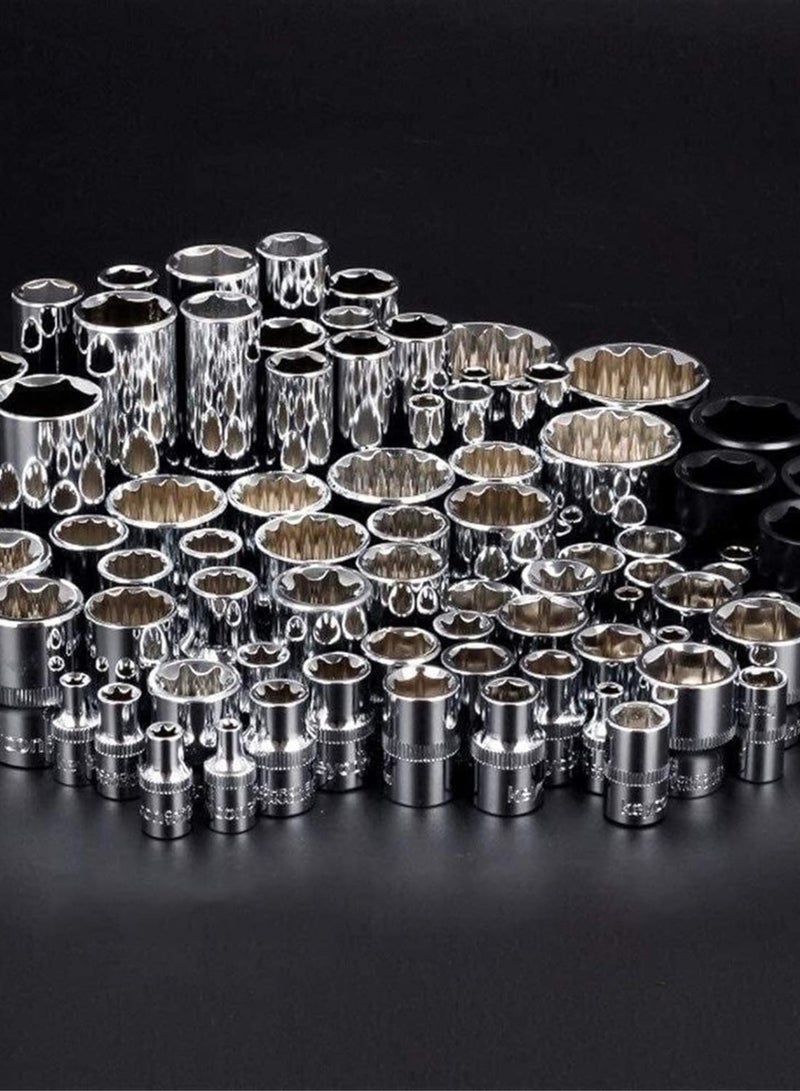 GGOOT Home 120pcs Socket Set Car Repair Tool Auto Hand Tool Kit Ratchet Set Torque Wrench Chrome Vanadium Steel Auto Tools Hardware Tool Kits Tools  - Image 2