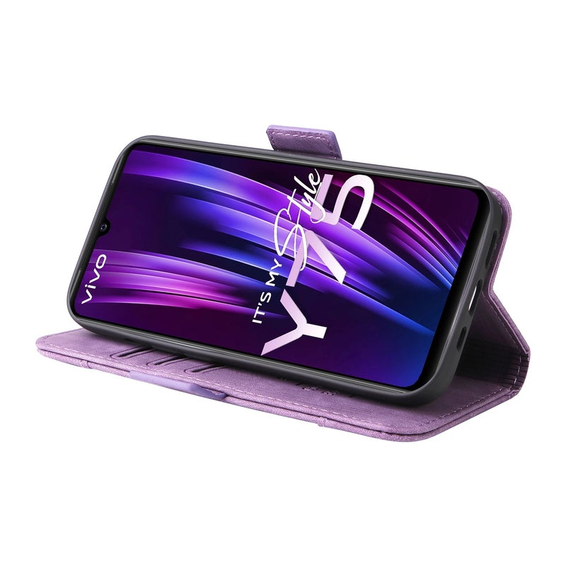 BURAQ Case Cover For vivo Y75 4G / V23e 4G/5G BETOPNICE Dual-side Buckle Leather Phone Case(Purple) - Image 5