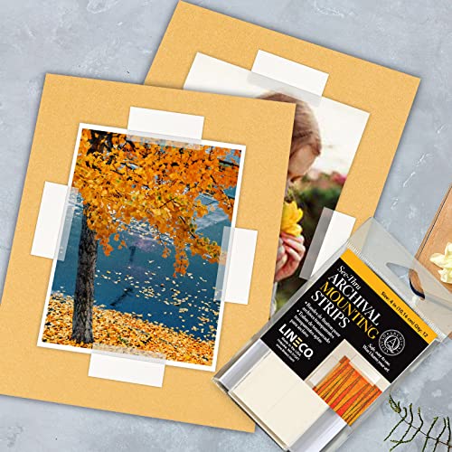 Lineco See-Thru Polyester Mounting Strips, Hingeless Mount Artwork to Mats, Sturdy for Prints, Documents, Photos, Paper and More. 4 inches, Pack of 12 - Image 4