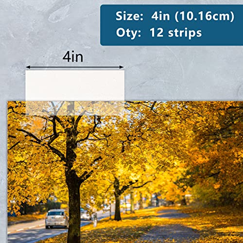 Lineco See-Thru Polyester Mounting Strips, Hingeless Mount Artwork to Mats, Sturdy for Prints, Documents, Photos, Paper and More. 4 inches, Pack of 12 - Image 2