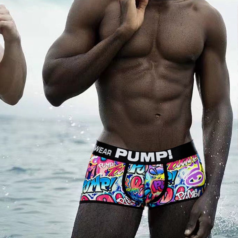 Men's Graffiti Printed Boxer Briefs - Breathable, Comfortable & Stylish - Image 2